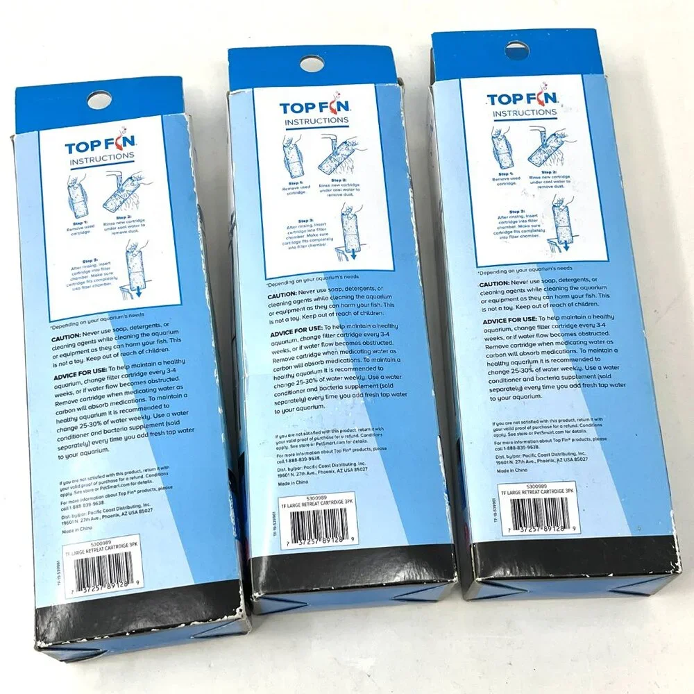 Top Fin Retreat RF-L Large Filter Refill Cartridges [3] 3-Pack 9-Filters TopFin